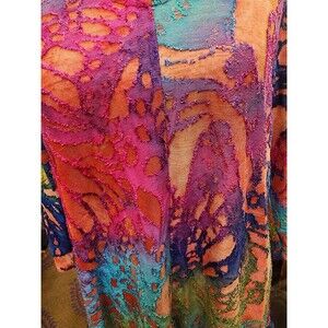 Kamana Abstract Tunic Size Large Boho Hippie Burn Out